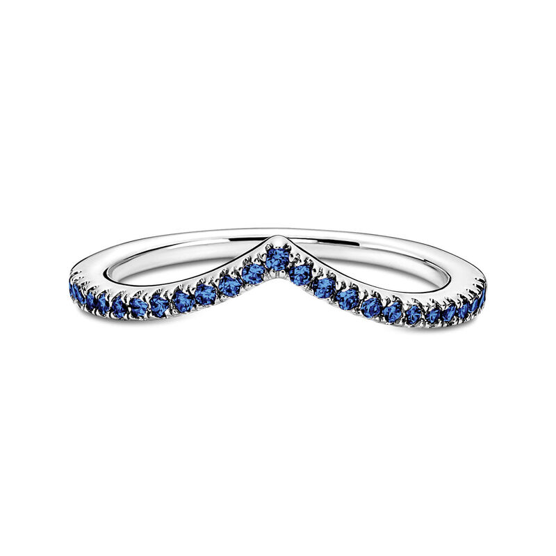 Pandora Timeless Wish Sparkling Blue Crystal Ring image number 2