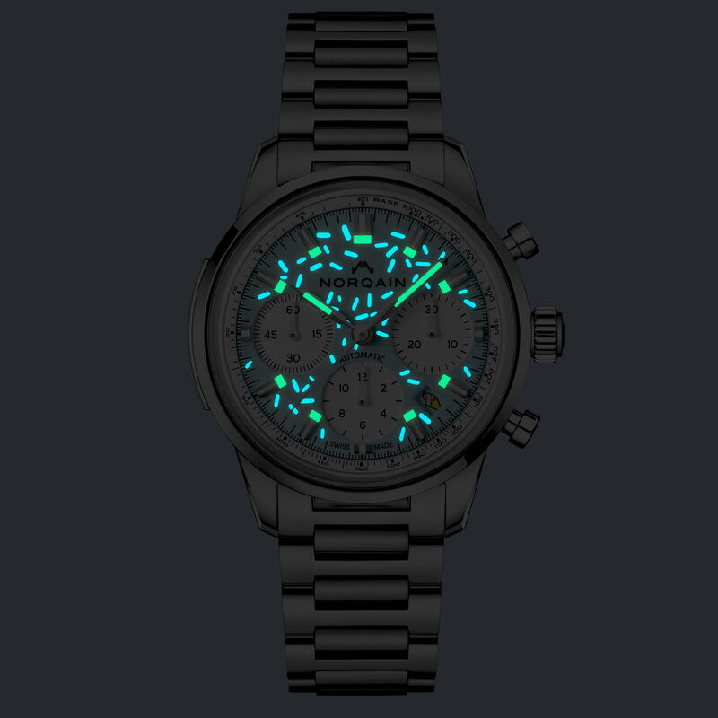 NORQAIN Freedom Chrono Enjoy Life "Sprinkles" Blue Dial Watch, 40mm image number 4