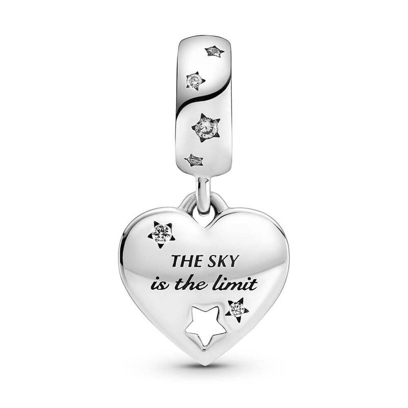 Pandora Congratulations Heart & Stars CZ Dangle Charm image number 1