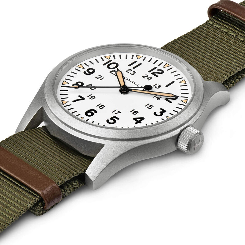 Hamilton Khaki Field White NATO Mechanical Watch, 42mm image number 2