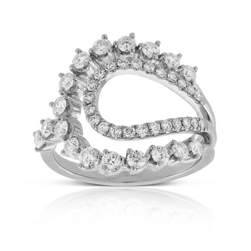 Open Curve Diamond Ring 14K image number 0