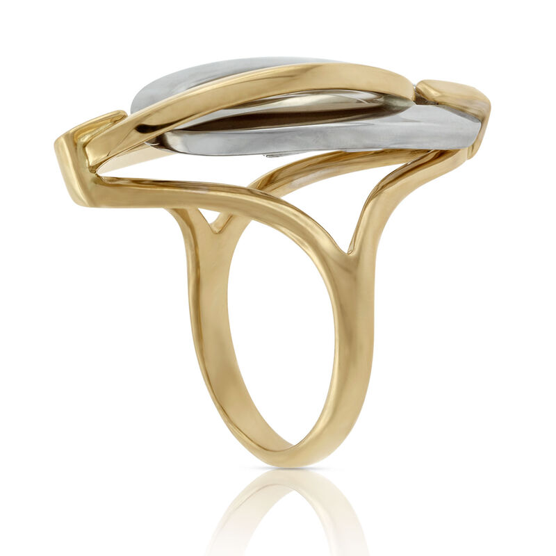 Toscano Double Link Oval Ring 18K image number 3