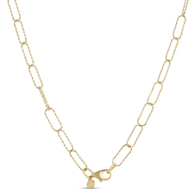 Toscano 18-Inch Sparkle Link Necklace, 14K Yellow Gold image number 1