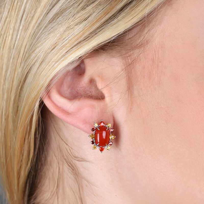 Lisa Bridge Carnelian Gemstone Earrings image number 1