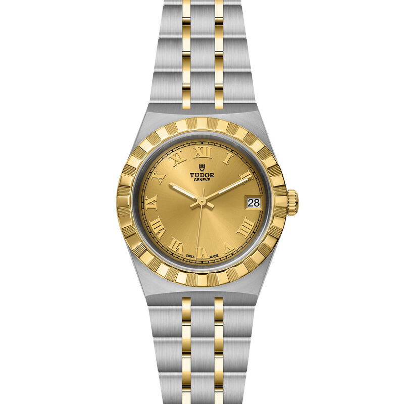 TUDOR Royal Watch Gold Dial Yellow Gold and Steel Bracelet, 34mm image number 1