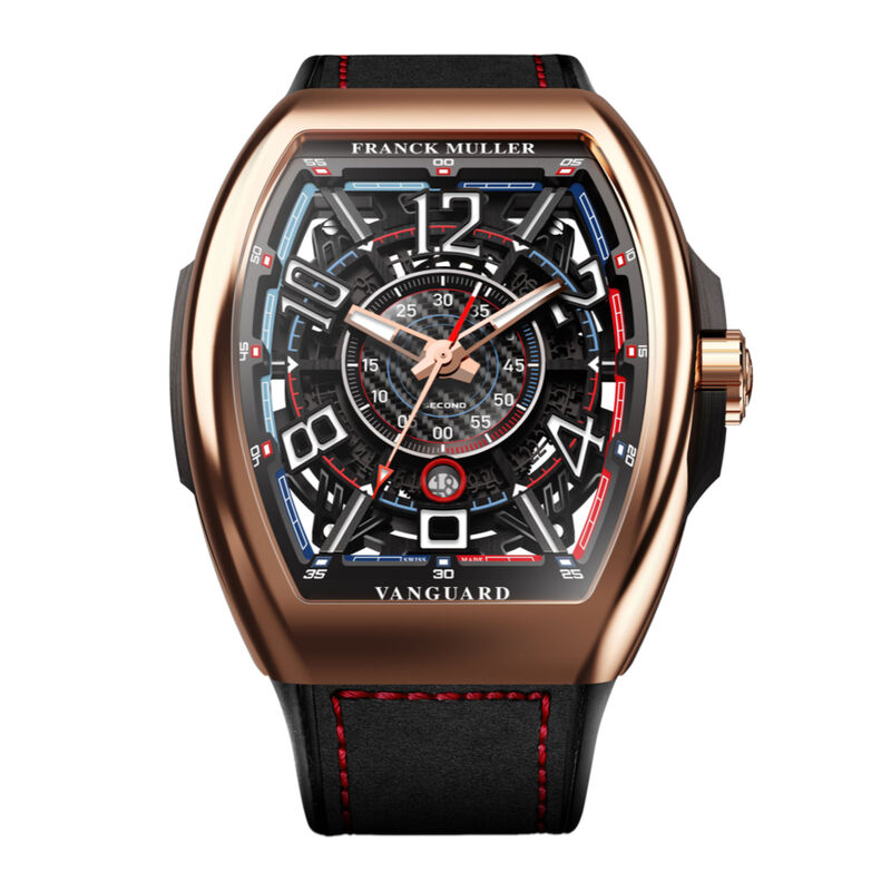 Franck Muller Vanguard Racing Bill Auberlen Edition Black Skeleton Dial Watch, 44mm x 53.7mm image number 1