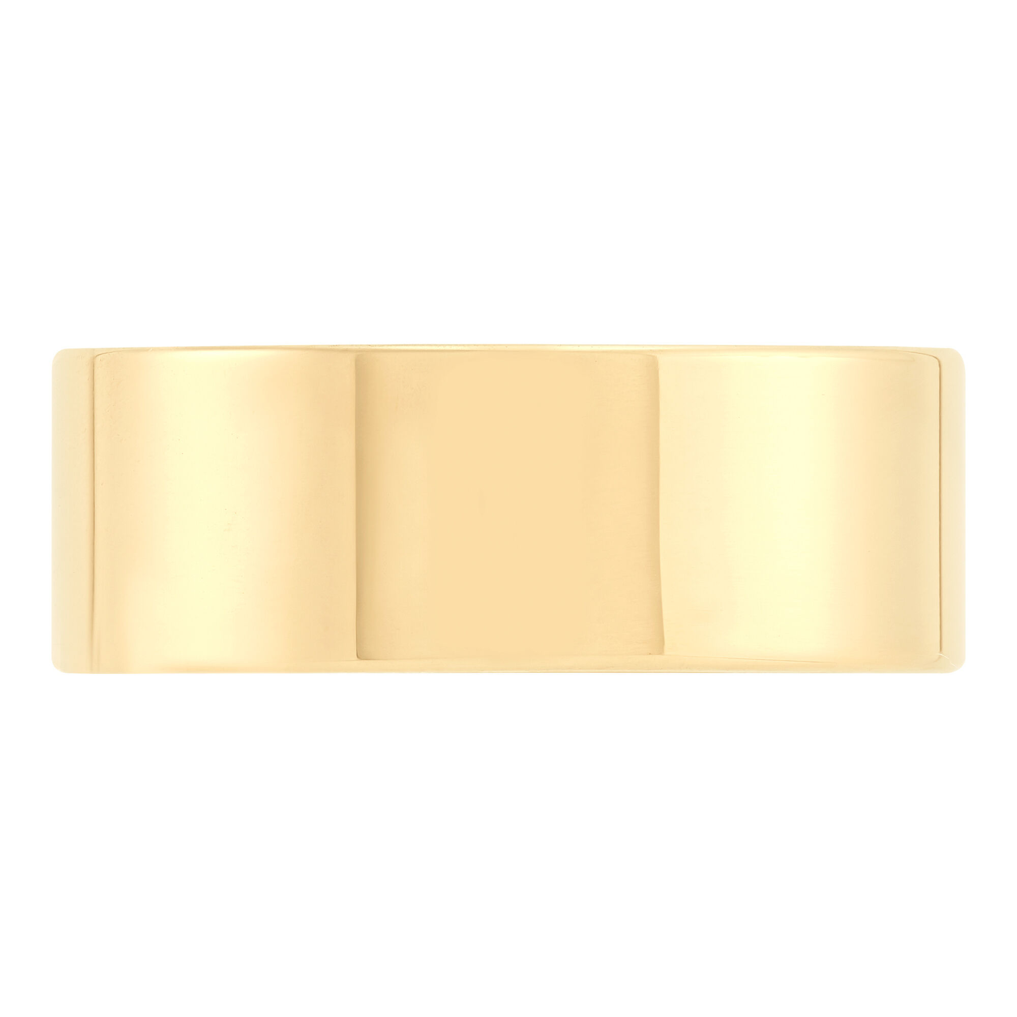 Yellow Gold Polished Pipe Comfort Fit 8mm Band 14K