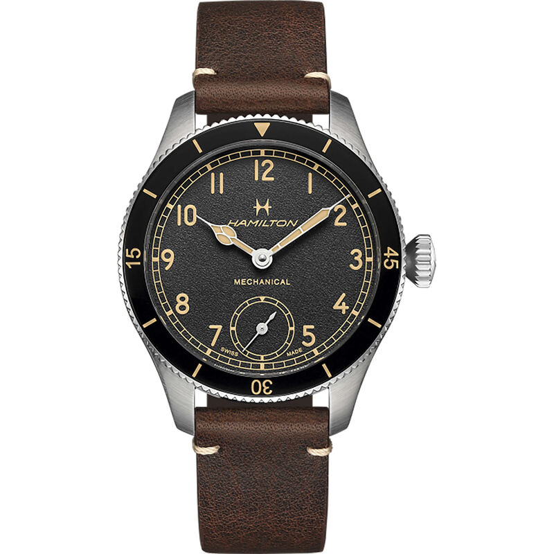 Hamilton Khaki Aviation Pilot Pioneer Watch, Steel Case Black Dial, 43mm image number 0