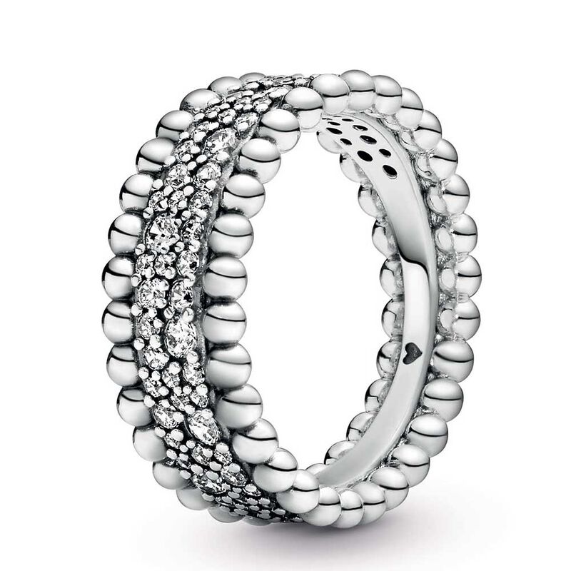 Pandora Purely Pandora Beaded Pav&eacute; CZ Band Ring image number 0