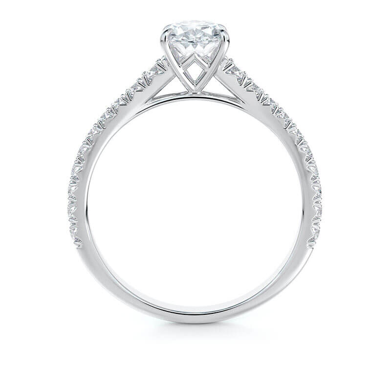 De Beers Forevermark Icon™ Oval Diamond Engagement Ring 18K image number 2