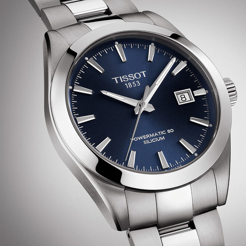 Tissot Gentleman Powermatic 80 Silicium Blue Dial Watch, 40mm image number 3