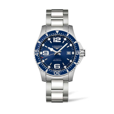 Longines HydroConquest Watch Blue Dial Steel Bracelet, 41mm