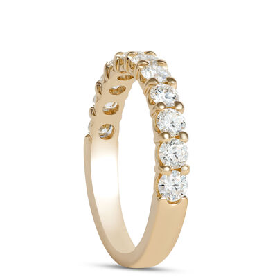Round Diamond Anniversary Band, 14K Yellow Gold