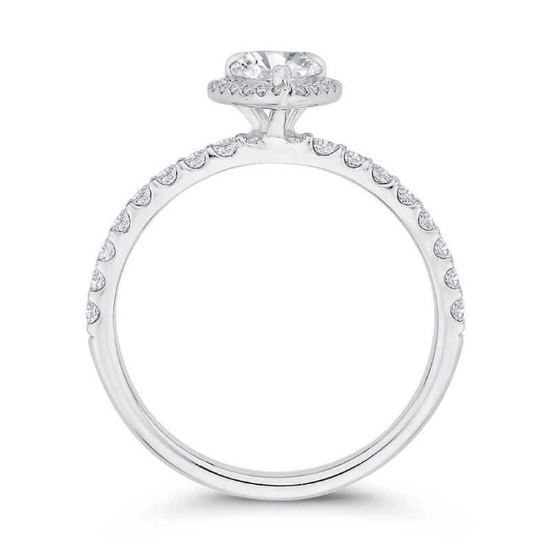 Bella Ponte Pear Cut Diamond Engagement Ring Setting 14K image number 3
