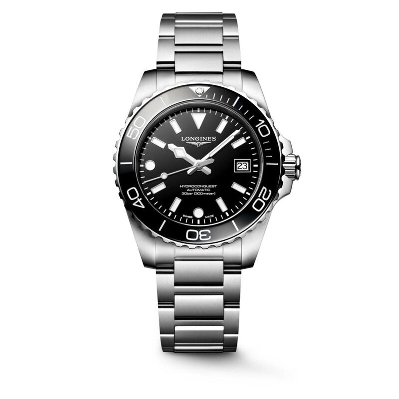 Longines Hydroconquest Black Dial Watch, 39mm image number 0