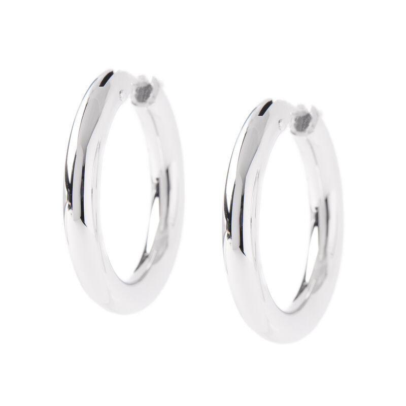 Toscano 27MM Hoop Earrings, 14K White Gold image number 0