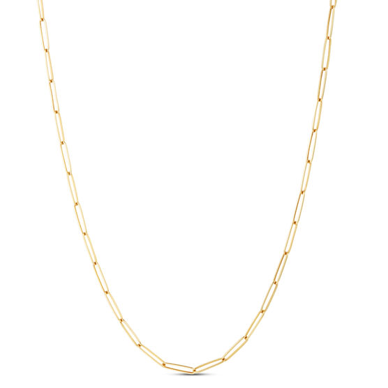 Paperclip Chain Necklace 14K, 24