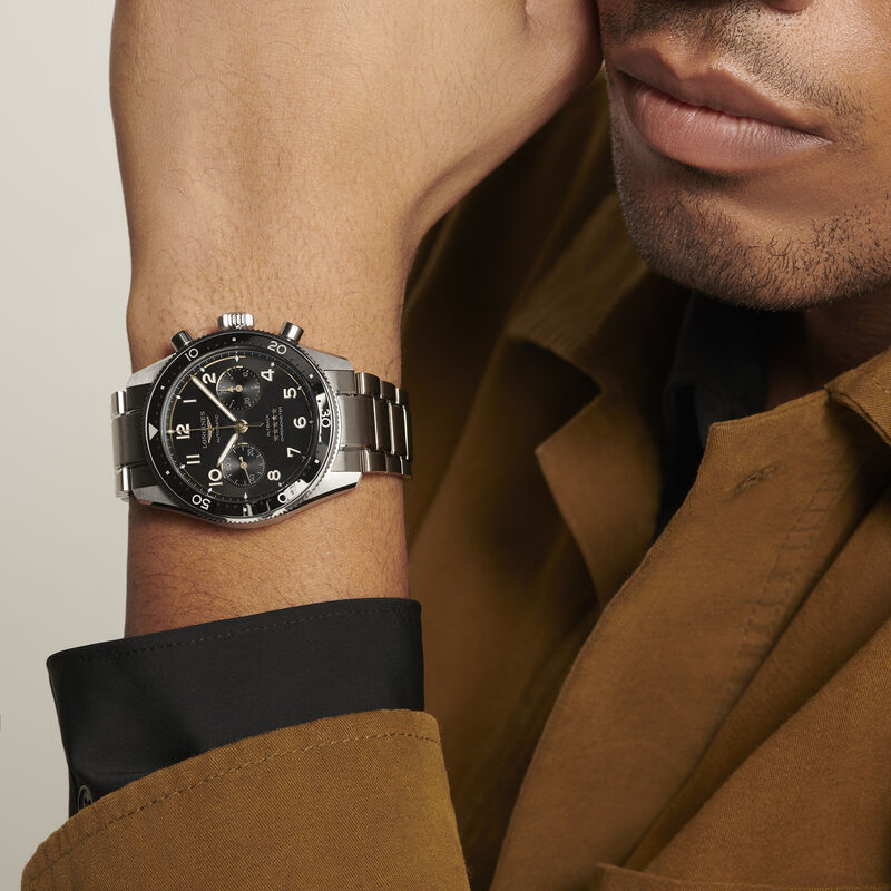 Longines Spirit Flyback Black Dial Watch, 42mm image number 4