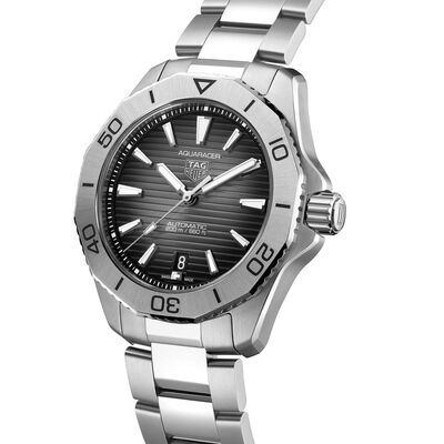 TAG Heuer Aquaracer 200 Black Steel Automatic Date Watch, 40mm