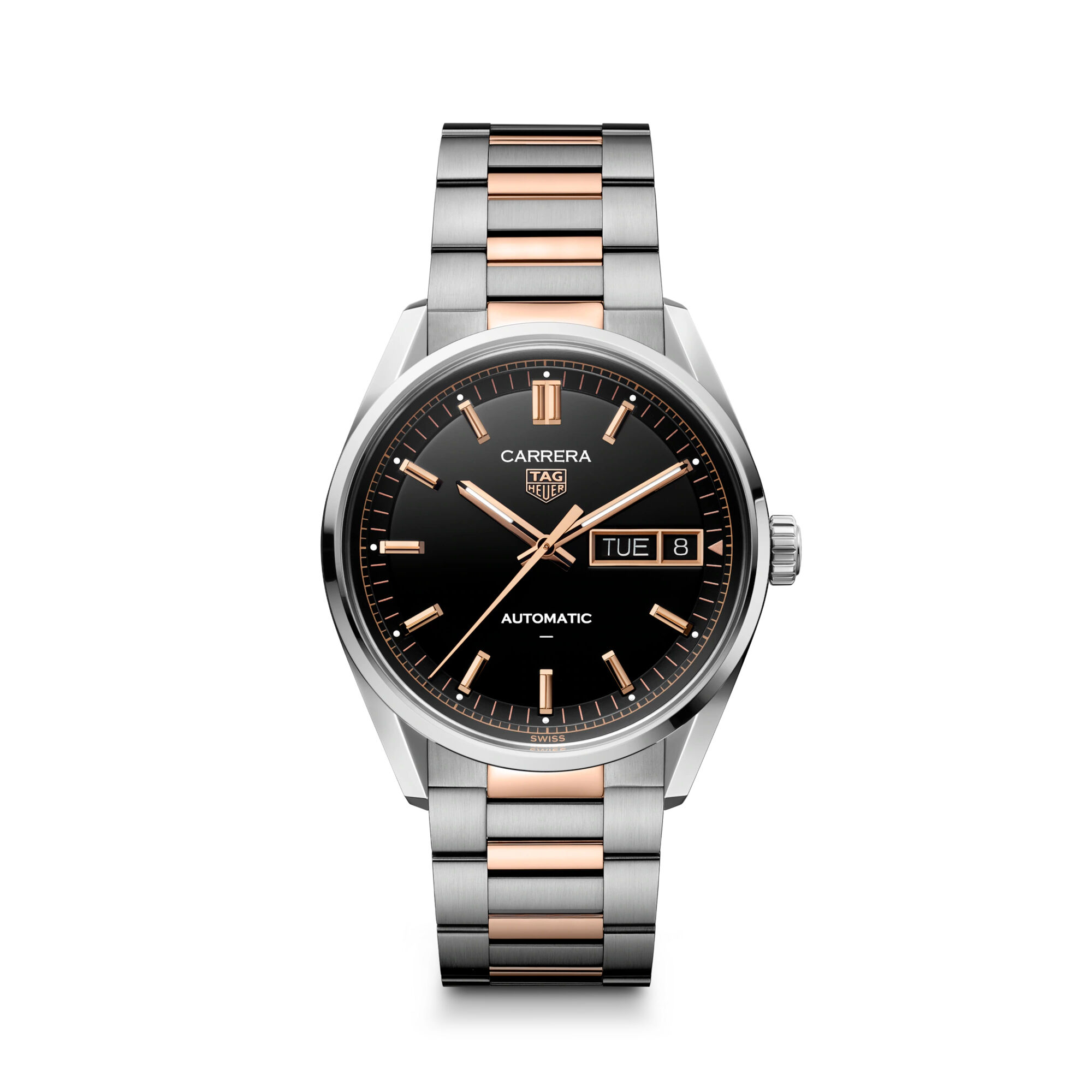 TAG Heuer Carrera Day-Date Black Dial Watch, 41mm