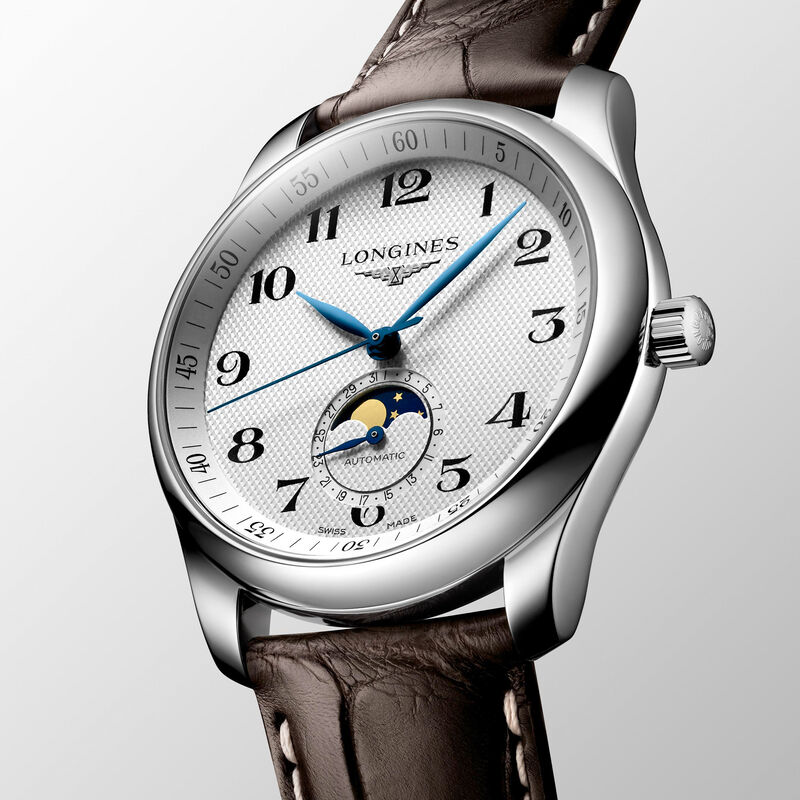 Longines Master Moonphase White Dial Watch, 40mm image number 1