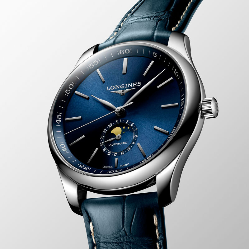 Longines Master Moonphase Blue Dial Watch, 42mm image number 1