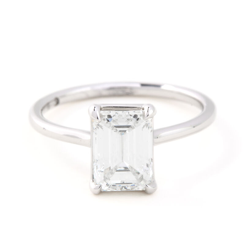 Bella Ponte “Whisper” Emerald Cut Diamond Engagement Ring, 14K White Gold image number 0