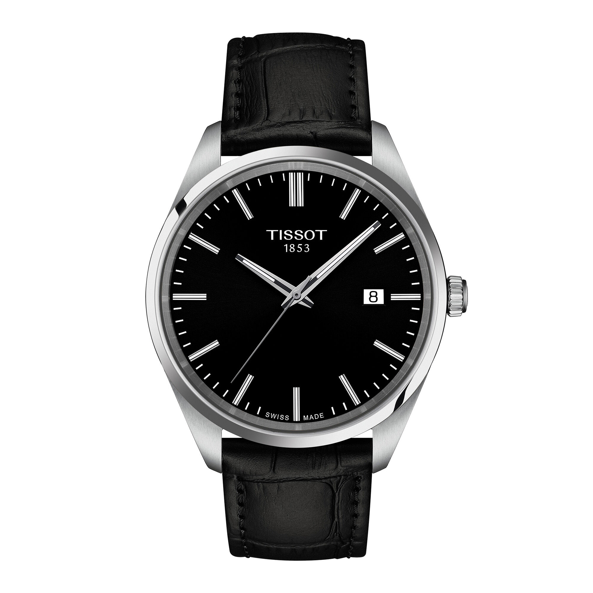 TISSOT PR100 ブラック腕時計 TISSOT PR 100 Black Dial Watch, 40mm