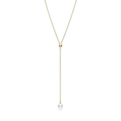 Mikimoto A+ Akoya Cultured Pearl Lariat Necklace 18K