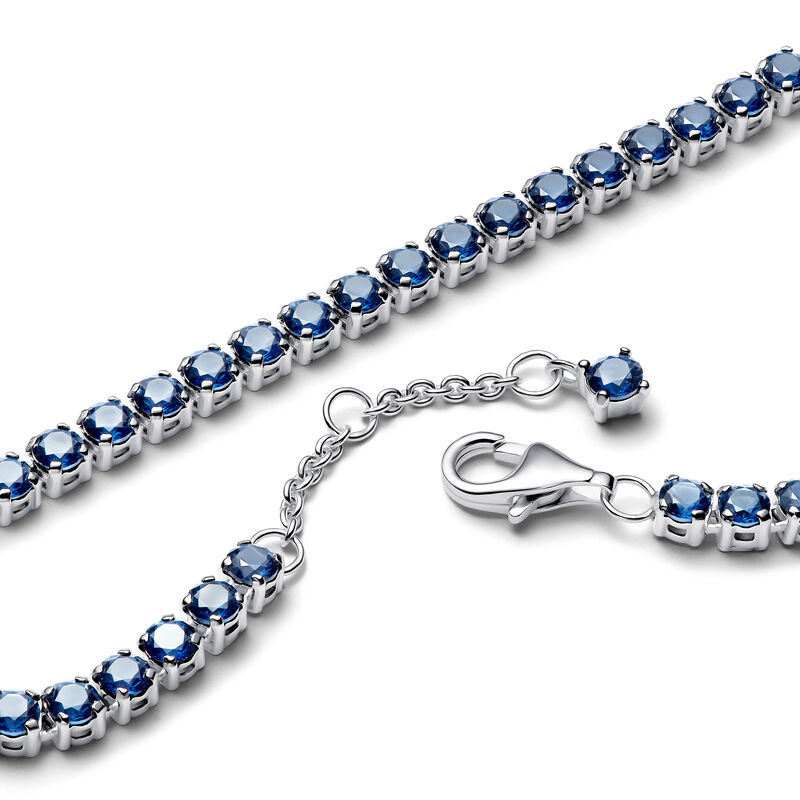 Pandora Sparkling Blue Tennis Bracelet image number 1
