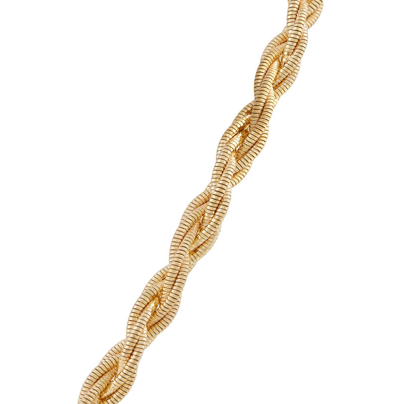 Toscano Omega Neck Necklace in 14K White and Yellow Gold image number 1