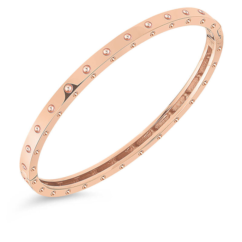 Rose Gold Roberto Coin Symphony Pois Moi Oval Bangle 18K image number 1