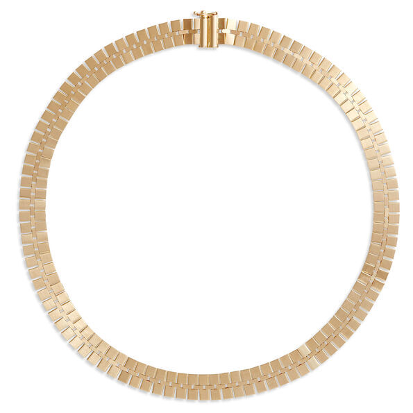 Toscano 18-Inch Sectioned Link Neck Chain, 14K Yellow Gold
