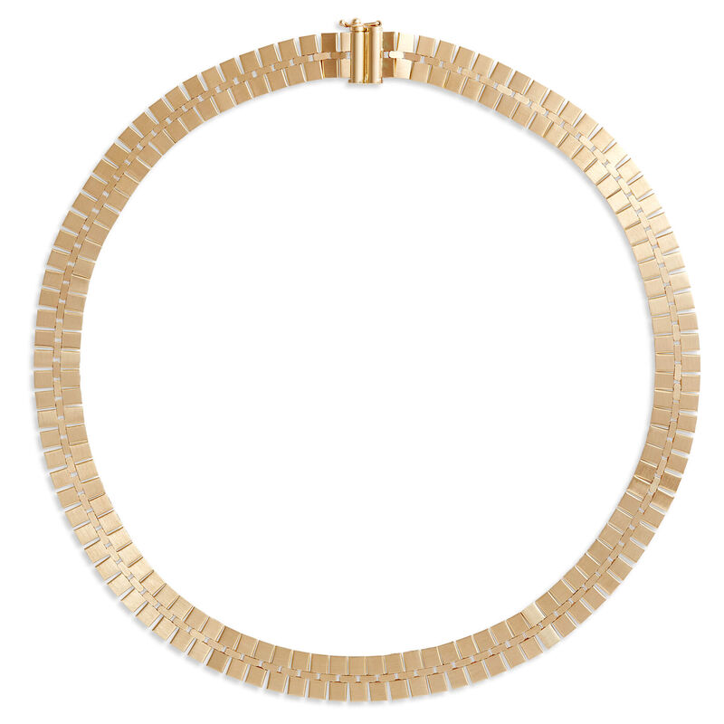 Toscano 18-Inch Sectioned Link Neck Chain, 14K Yellow Gold image number 1