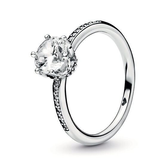 Pandora Clear Sparkling Crown Solitaire CZ Ring