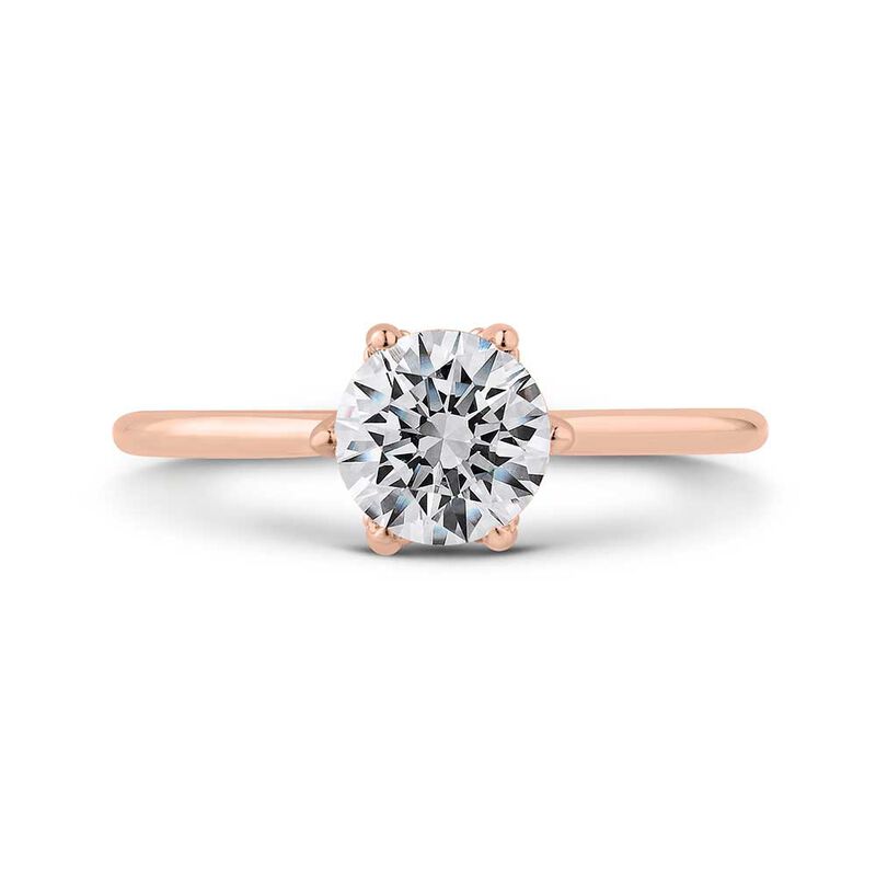Bella Ponte "The Whisper Crown" Rose Gold Diamond Engagement Ring Setting 14K image number 1
