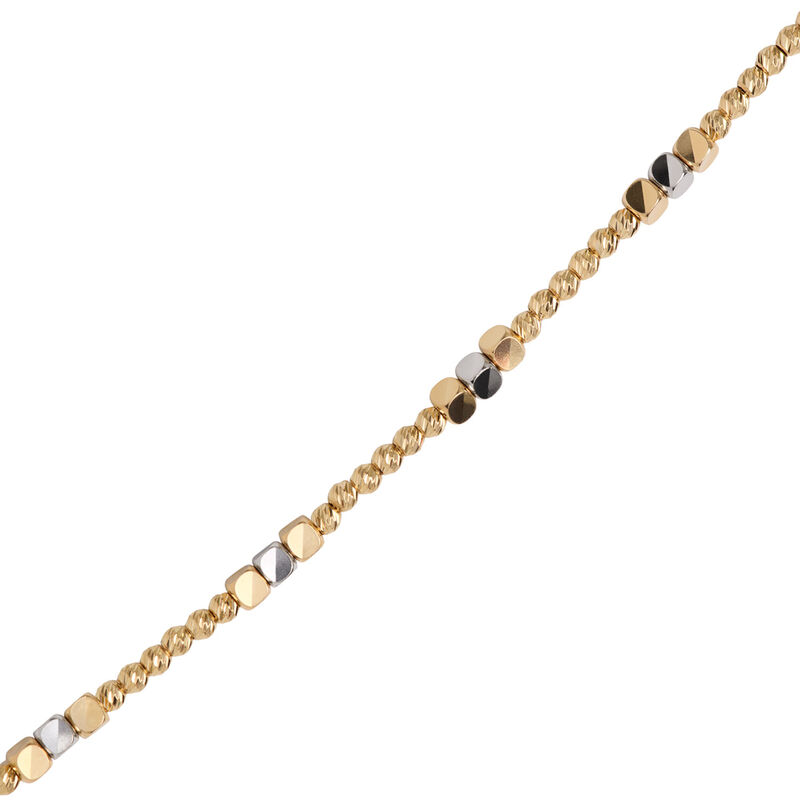 Toscano 18-Inch Alternating Bead Necklace, 14K Yellow Gold image number 2