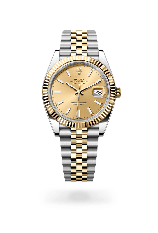 rolex datejust in yellow rolesor - combination of oystersteel and yellow gold, m126333-0010 - ben bridge