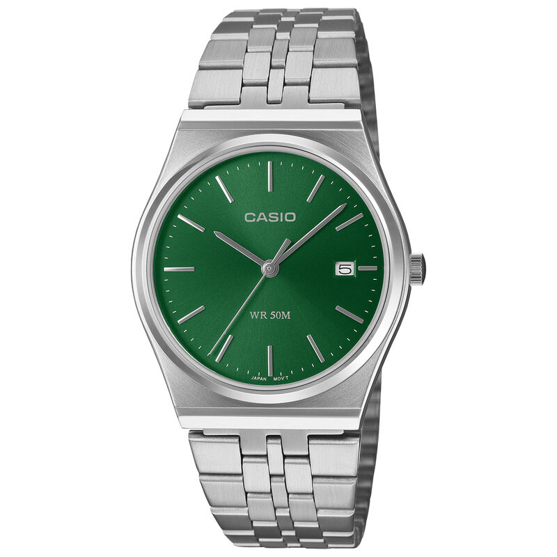Casio Vintage Green Dial Watch, 35mm image number 0