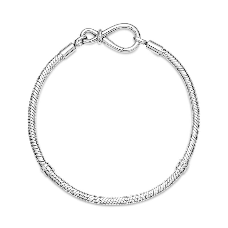 Pandora Moments Infinity Knot Snake Chain Bracelet image number 2