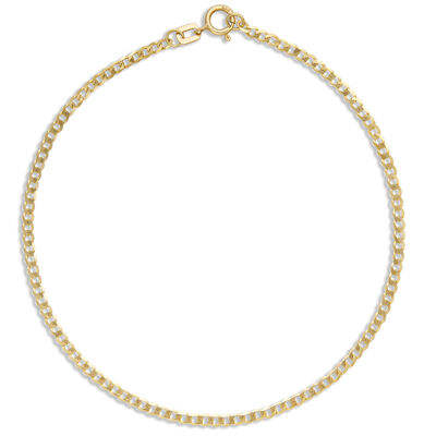 Toscano 7.5-Inch Curb Link Bracelet, 14K Yellow Gold