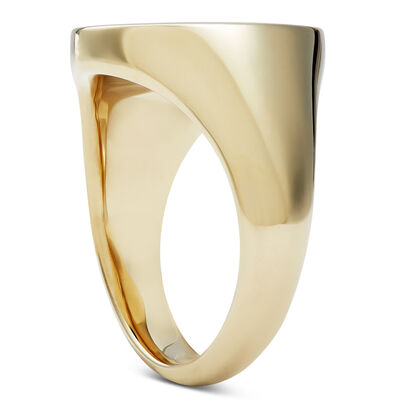 Oval Signet Ring, 14K Yellow Gold