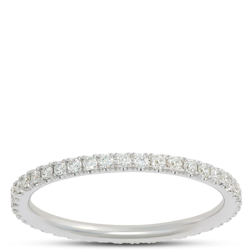 1/3 Carat Weight Diamond Eternity Band set in White Gold image number 0