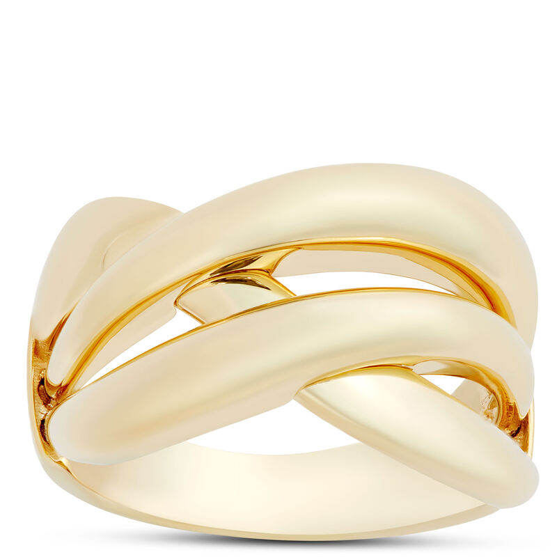 Toscano Crisscross 14K Yellow Gold Ring Size 7 image number 0