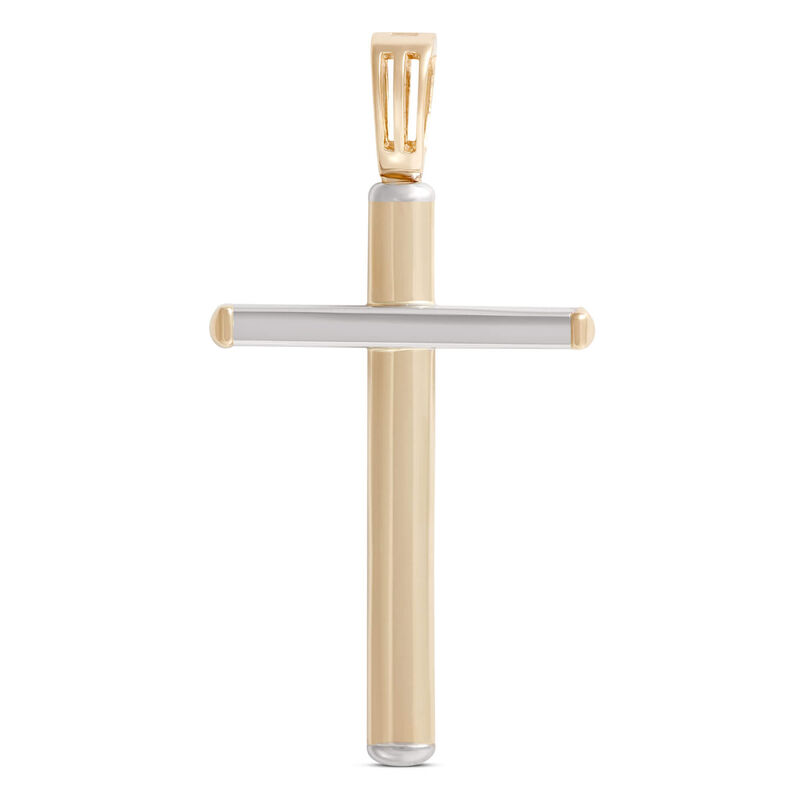 Toscano Two-Tone Cross Pendant, 14K Gold image number 0