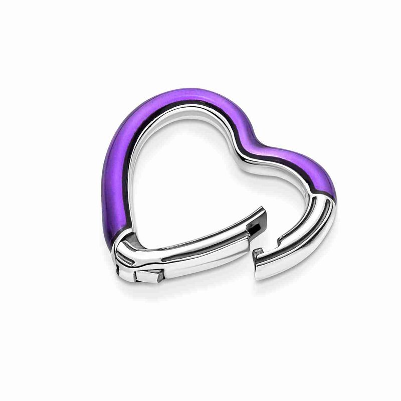 Pandora ME Bright Purple Styling Heart Connector image number 2