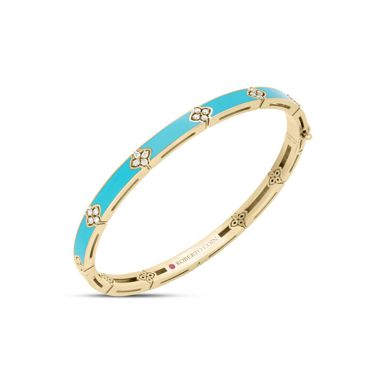 Roberto Coin 18K Yellow Gold Love In Verona Diamond And Enamel Bangle image number 0