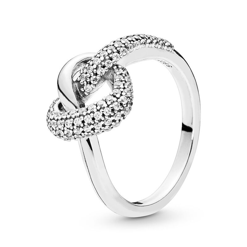 Pandora Knotted Heart CZ Ring image number 0