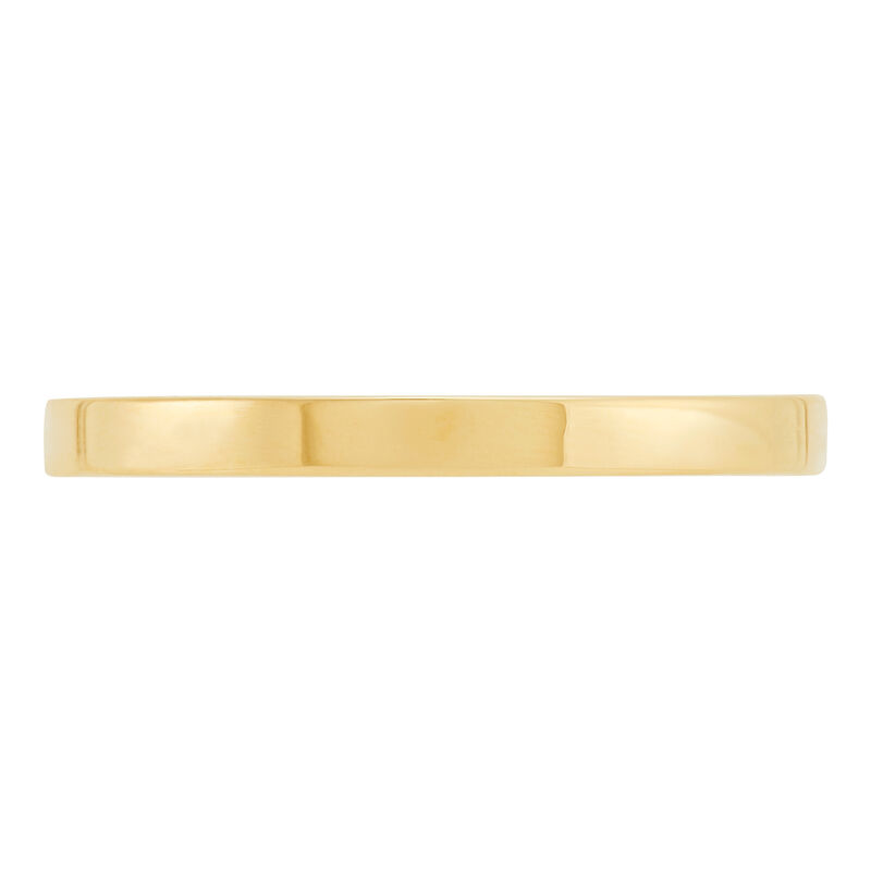 Yellow Gold Polished Pipe Comfort Fit 2mm Band 14K image number 2
