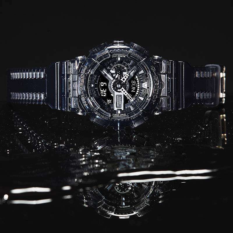 G-Shock Transparent Gray Resin Analog Digital Watch, 51.2mm image number 4